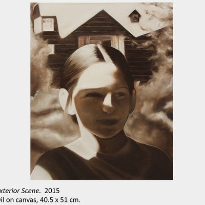 Veronica Murawski's artwork Exterior Scene, 2015, oil on canvas, 40.5 x 51 cm