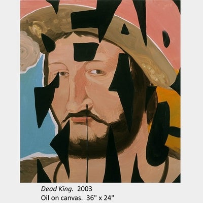 Artwork by Anders Oinonen. Dead King. 2003. Oil on canvas. 36" x 24"