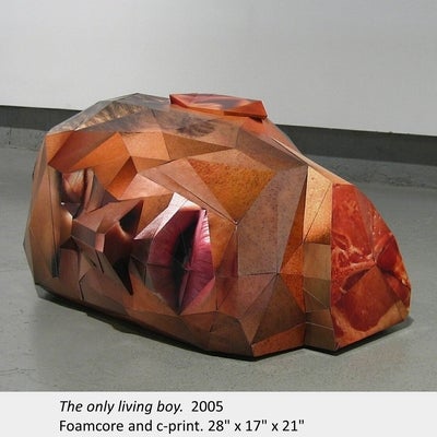 Artwork by Susy Oliveira. The only living boy. 2005. Foamcore and c-print. 28" x 17" x 21"