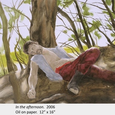 Artwork by Susy Oliveira. In the afternoon. 2006. Oil on paper. 12” x 16”