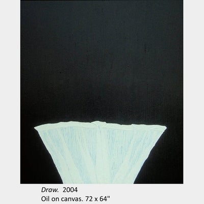 Artwork by Sasha Pierce. Draw. 2004. Oil on canvas. 72" x 64"