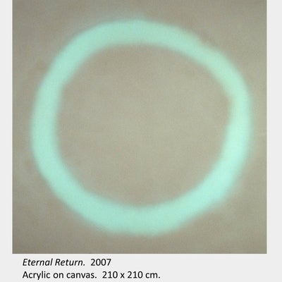 Artwork by Richard Rizzo. Eternal Return. 2007. Acrylic on canvas. 210 x 210 cm.
