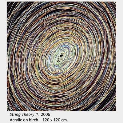 Artwork by Richard Rizzo. String Theory II. 2006. Acrylic on birch. 120 x 120 cm.