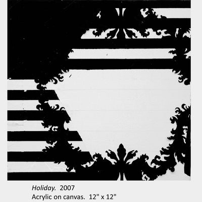 Artwork by Emmy Skensved. Holiday. 2007. Acrylic on canvas. 12" x 12"