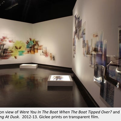 Artwork by Natalie Hunter. Installation view of Were You In The Boat When The Boat Tipped Over? and Upon Awakening At Dusk. 2012