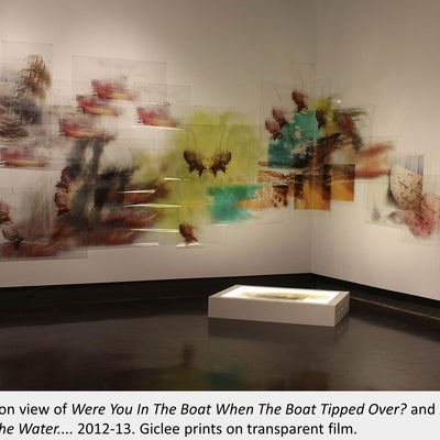 Artwork by Natalie Hunter. Installation view of Were You In The Boat When The Boat Tipped Over? and No, I Was In The Water.... 