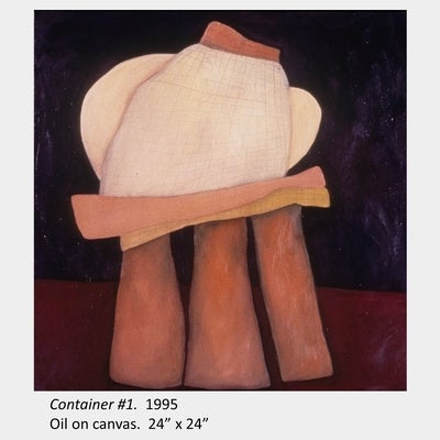 Artwork by Shawn Steffler. Container #1. 1995. Oil on canvas. 24" x 24"