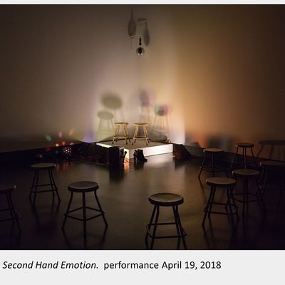 Artwork by Tess Martens. A Second Hand Emotion. Performance, April 19, 2018