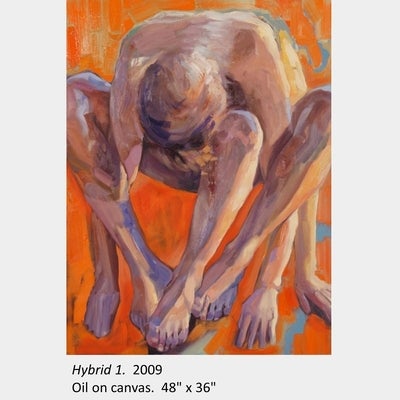 Artwork by Miranda Urbanski. Hybrid 1. 2009. Oil on canvas. 48" x 36"