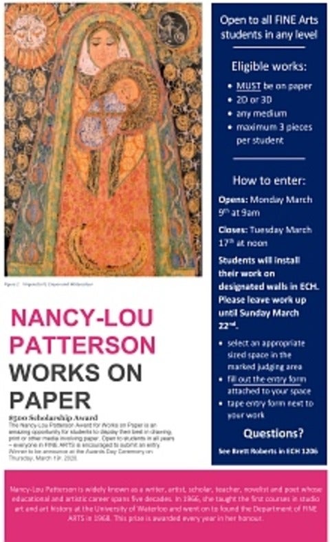 2020 Nancy-Lou Patterson Works on Paper poster