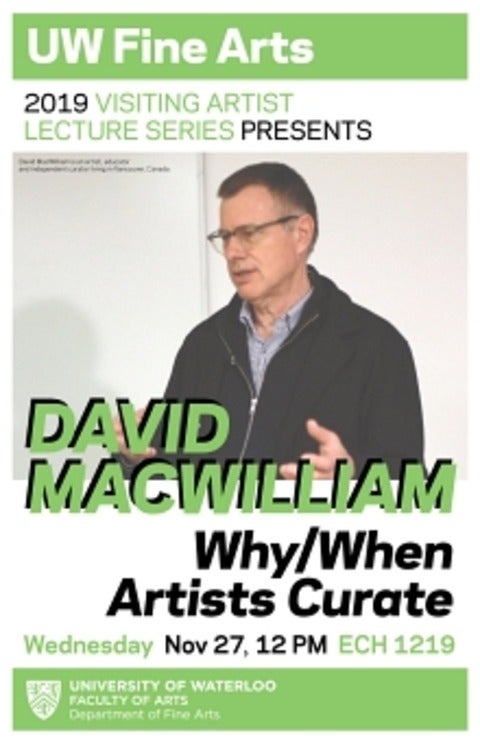 Poster for David MacWilliam's talk