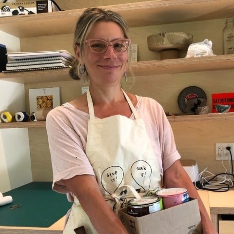 Tara Cooper in the studio