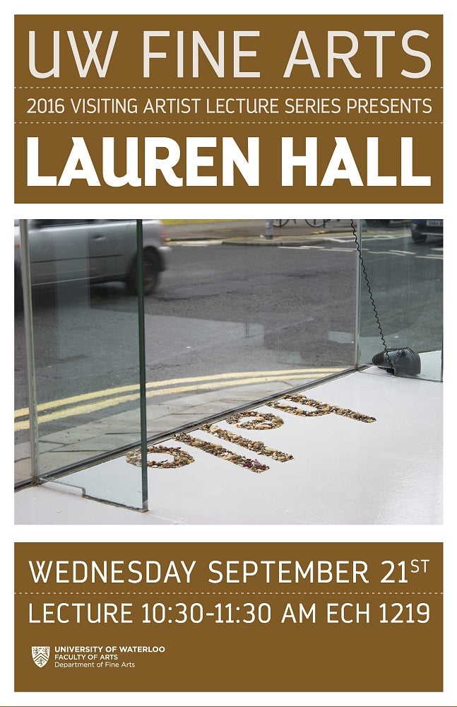 Poster for Lauren Hall talk