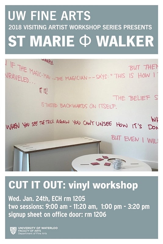 Poster for visiting artist - vinyl workshop
