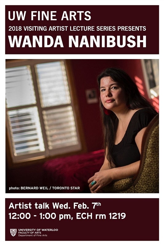 Poster for Wanda Nanibush curator's talk