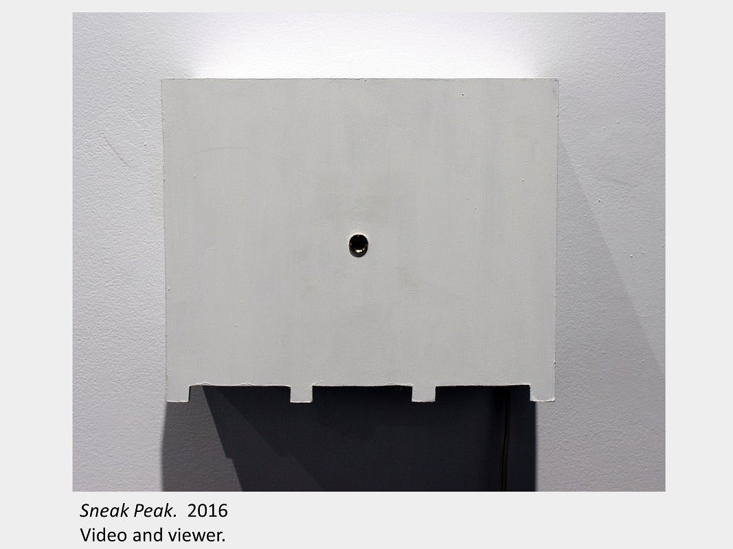 Jennifer Akkermans' artwork Sneak Peak, 2016. video and viewer