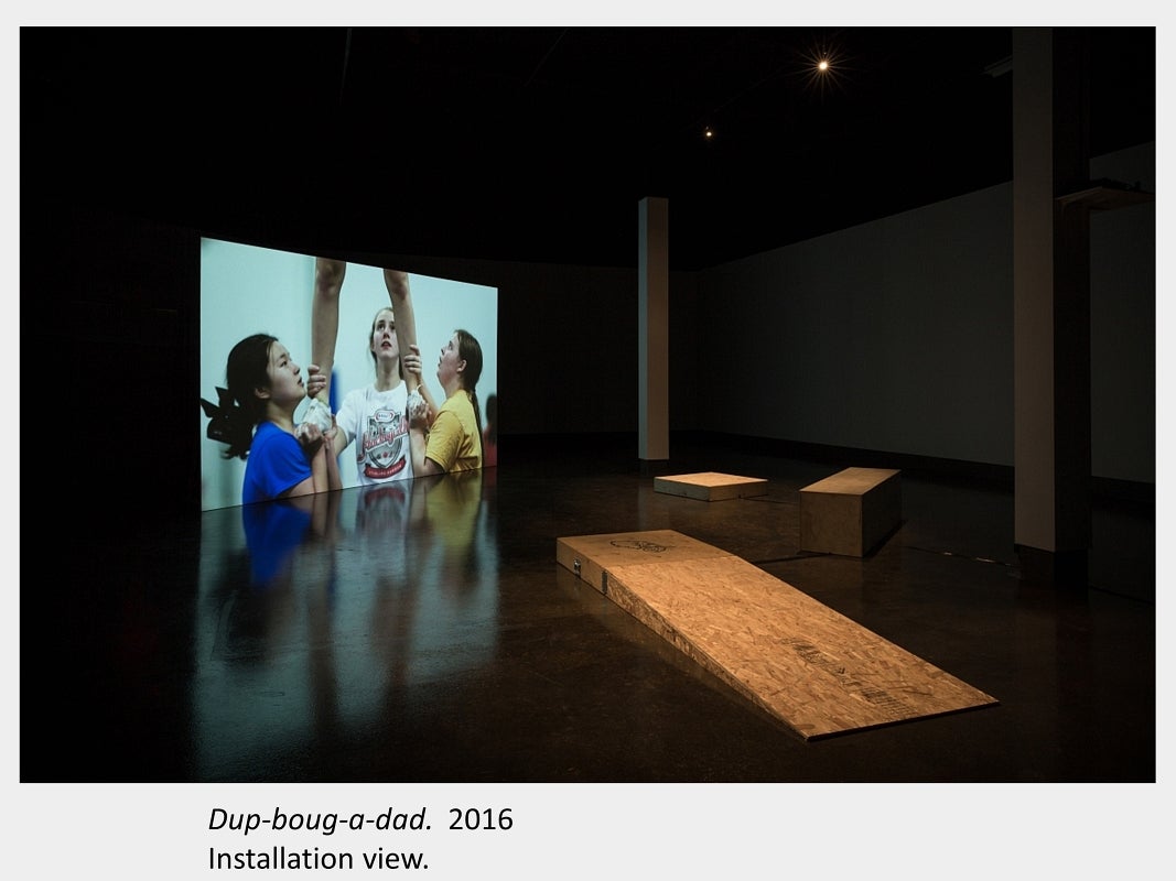Aislinn Thomas' artwork Dup-boug-a-dad, 2016. installation view.