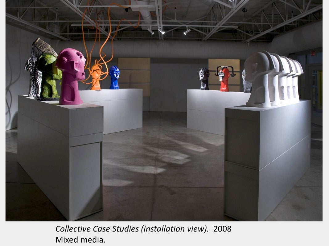 Artwork by Susan Beniston. Collective Case Studies (installation view). 2008. Mixed media.