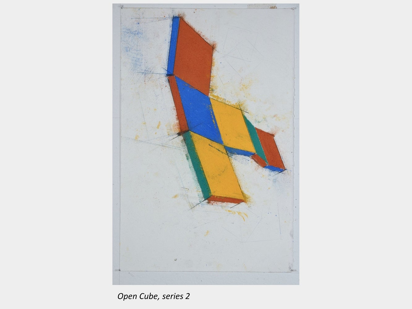 Artwork by Bruce Taylor titled Open Cube, series 2
