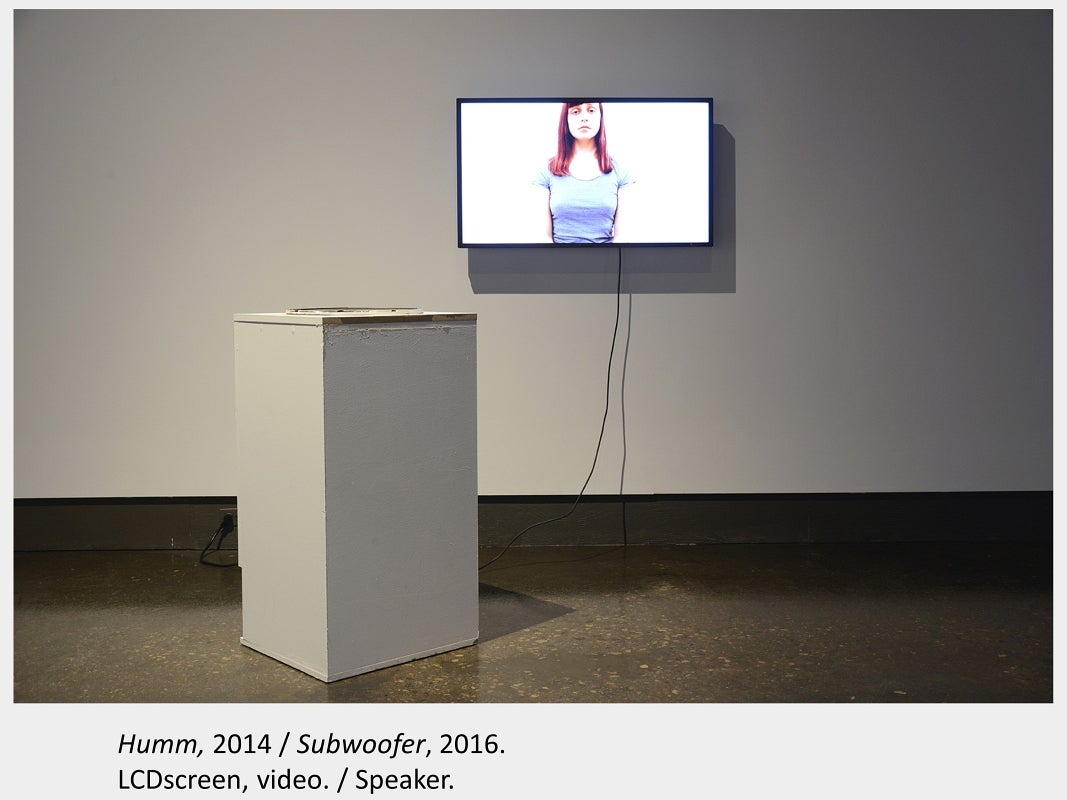 Marianne Burlew's artwork Humm, 2014. Subwoofer, 2016
