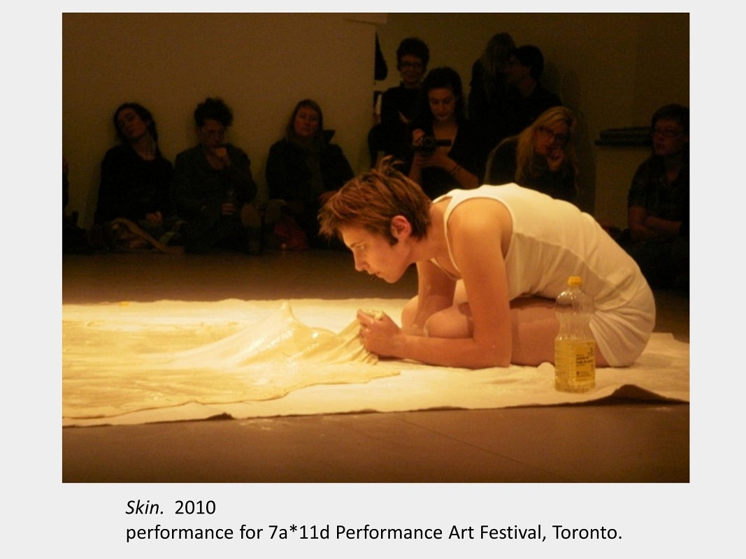 Skin. Performance for 7a*11d Performance Art Festival, Mercer Union, Toronto 2010. 