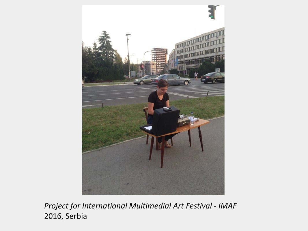 Reports from the Outward Processing Zone, Performance Project for International Multimedia Art Festival - IMAF 2016, Serbia