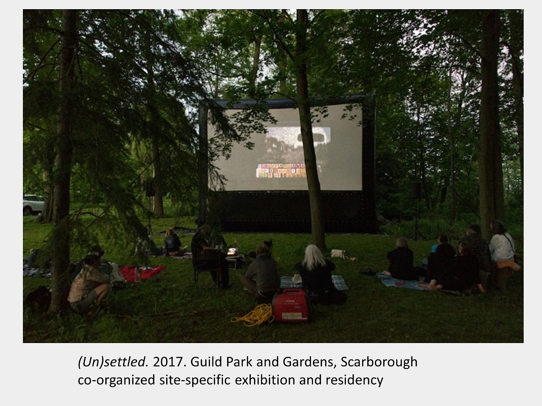 Site-specific exhibition and residency co-organized by Bojana Videkanic.  (Un)settled. 2017. Guild Park and Gardens, Scarborough