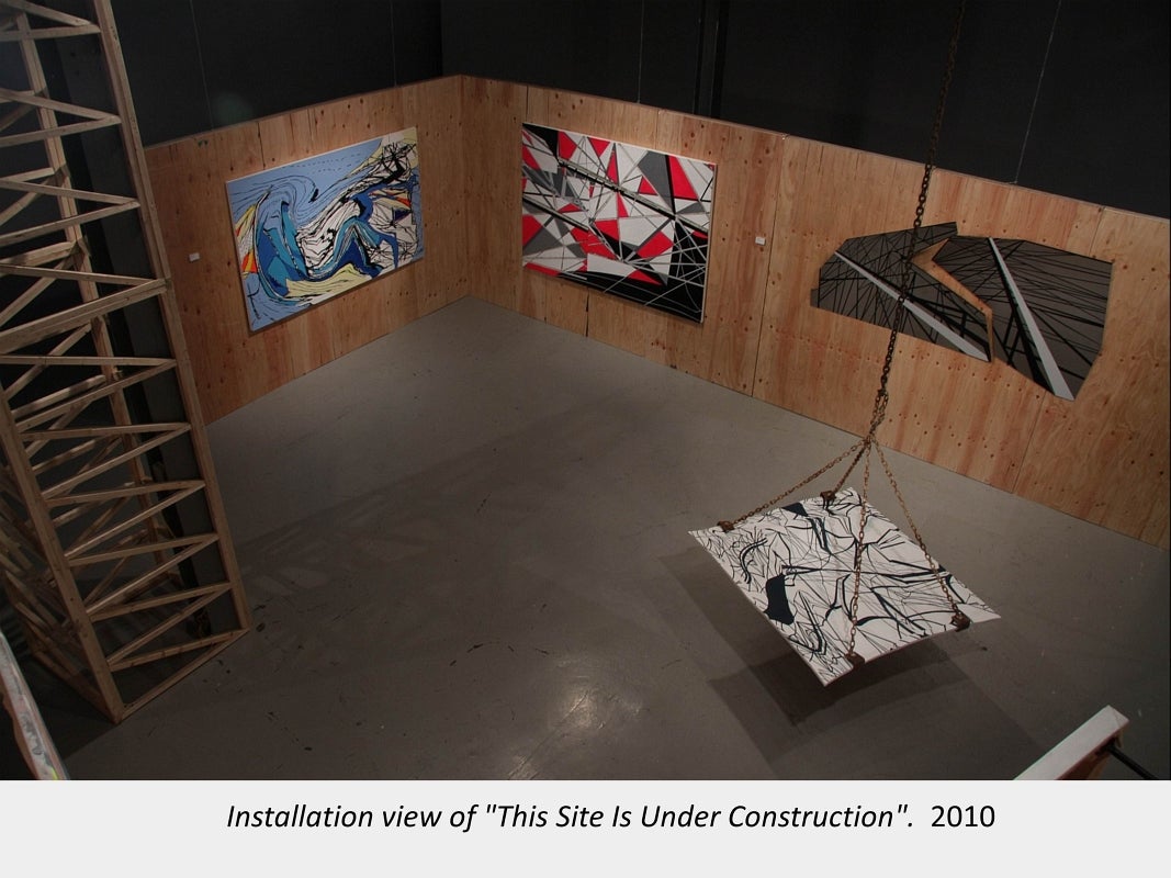 Artwork by Michael Capobianco. Installation view of "This Site Is Under Construction".  2010