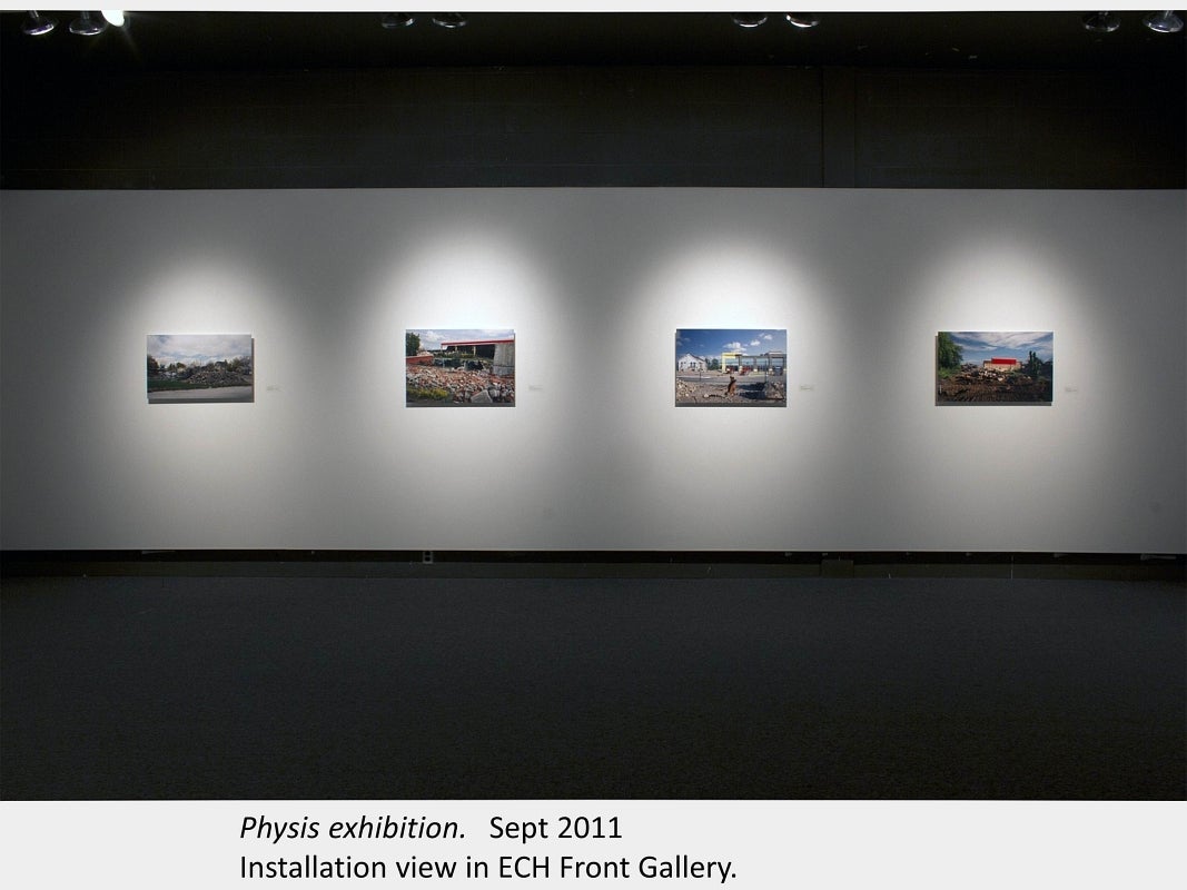 Artwork by Garl Carlson. Physis exhibition. Sept 2011. Installation view in ECH Front Gallery.