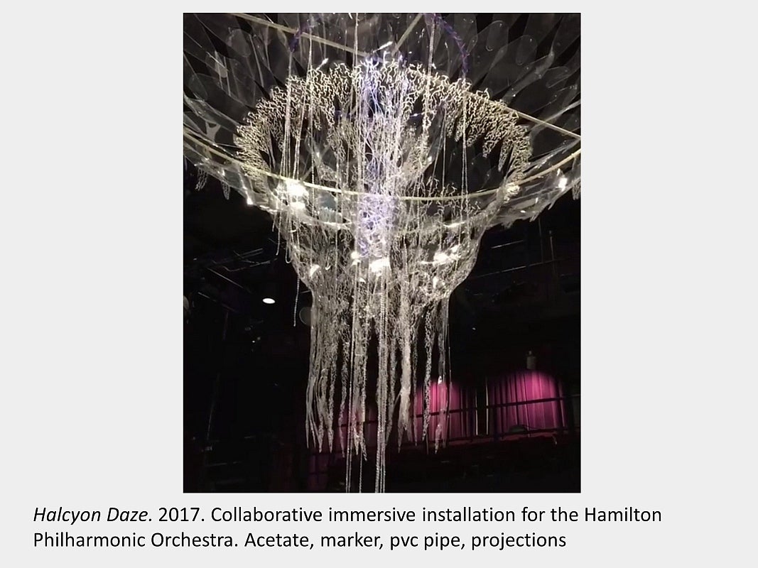 Artwork by Maria Sinmmons - Halcyon Daze. 2017. Collaborative immersive installation for the Hamilton Philharmonic Orchestra. 
