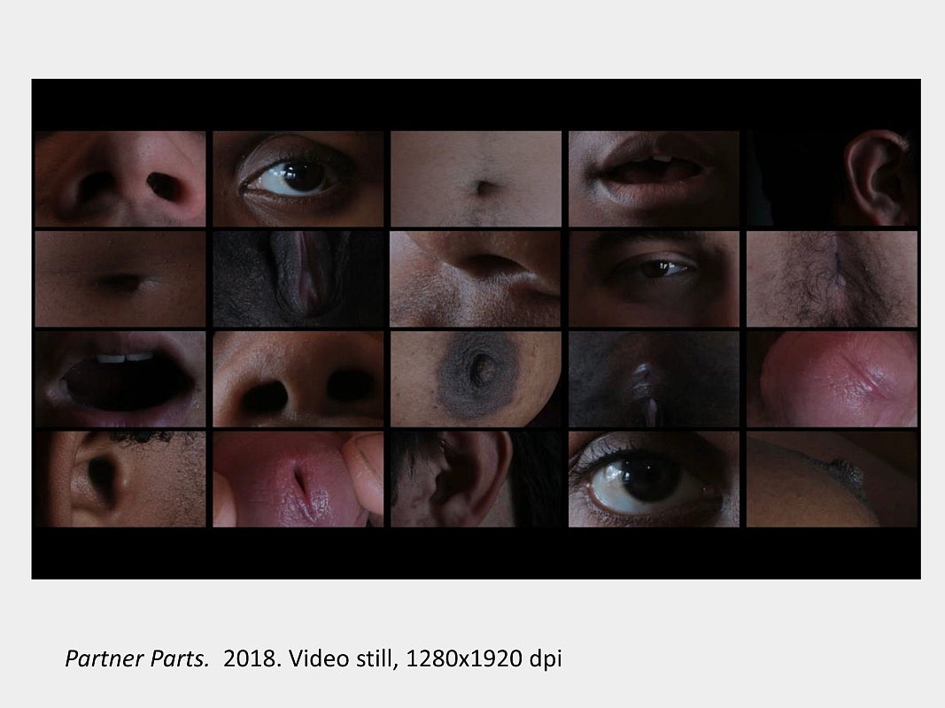 Artwork by Racquel Rowe - Partner Parts.  2018. Video still, 1280x1920 dpi