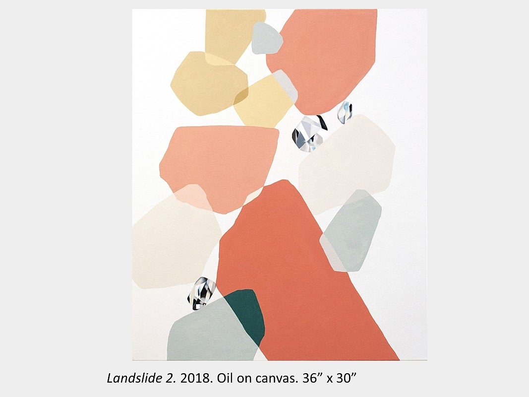Artwork by Sara Pearson - Landslide 2. 2018. Oil on canvas. 36” x 30”