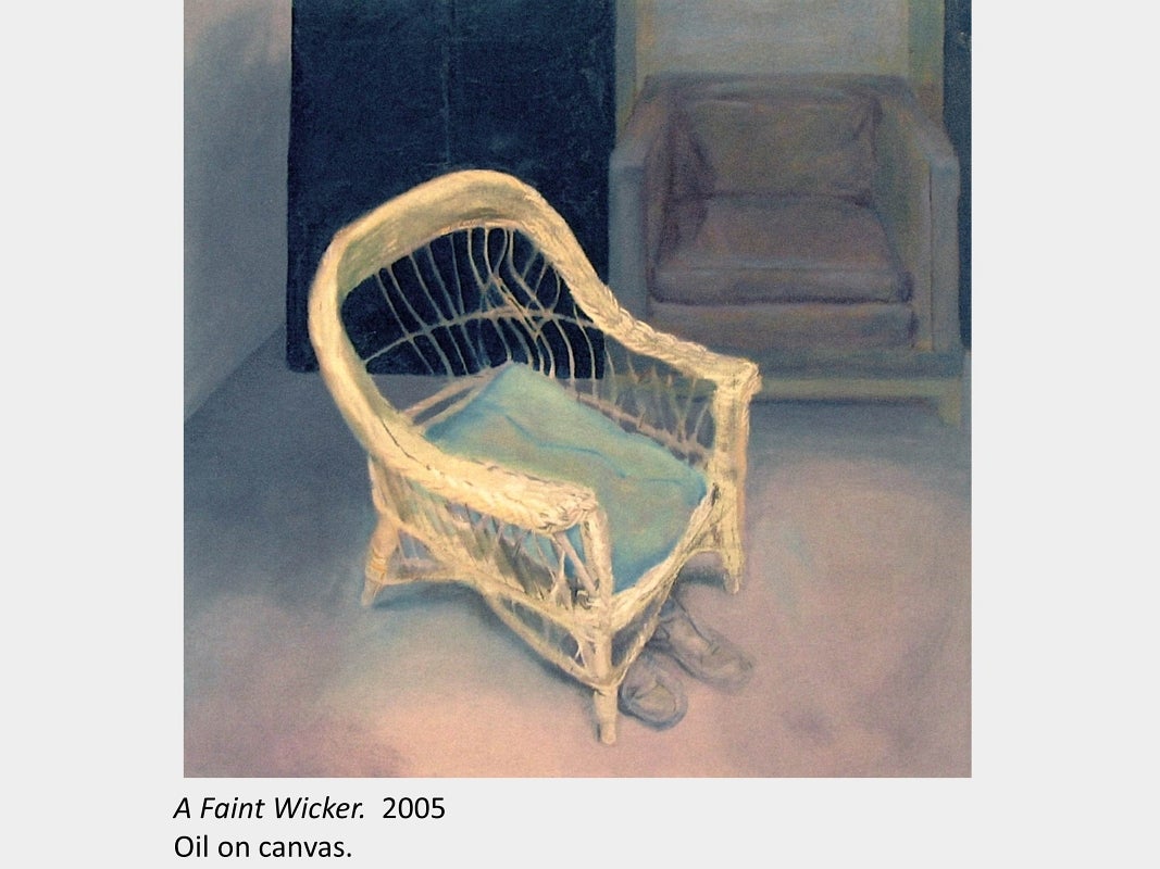 Artwork by Murray Dekeyser. A Faint Wicker. 2005. Oil on canvas.