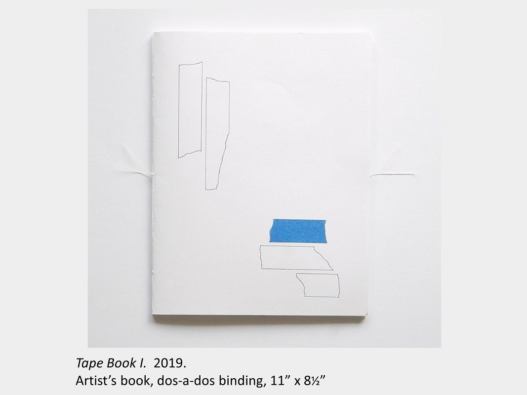 Brubey Hu's artwork "Tape Book I", 2019, artist’s book, dos-a-dos binding, 11” x 8.5”