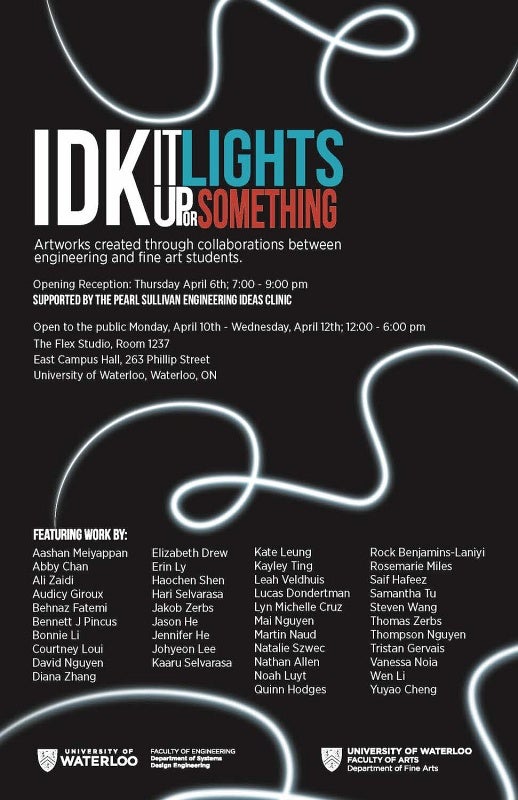 Poster of exhibition IDK It lights up or something