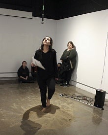 Jana Omar Elkhatib's performance in Artery gallery