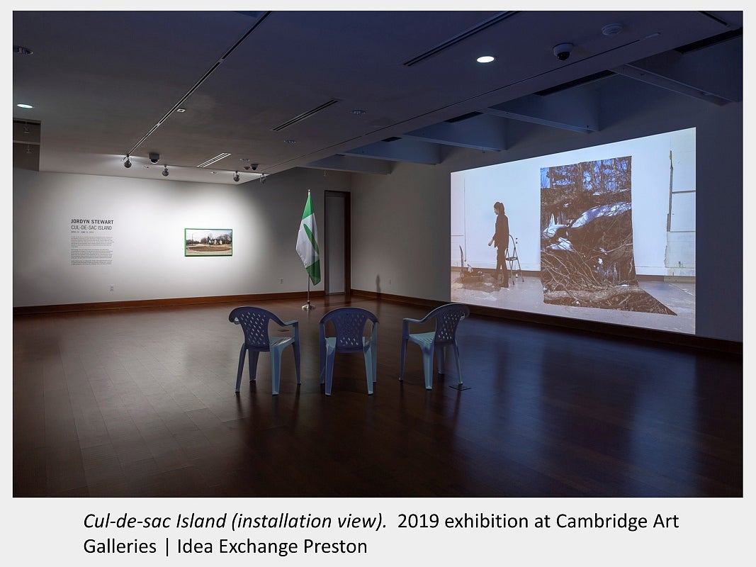 Jordyn Stewart's exhibition "Cul-de-sac Island" (installation view).  2019 exhibition at Cambridge Art Galleries | Idea Exchange