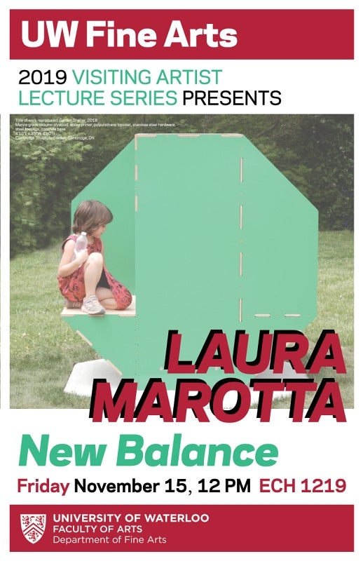 Poster for Laura Marotta's artist talk