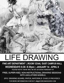Evening life drawing sessions for winter 2015