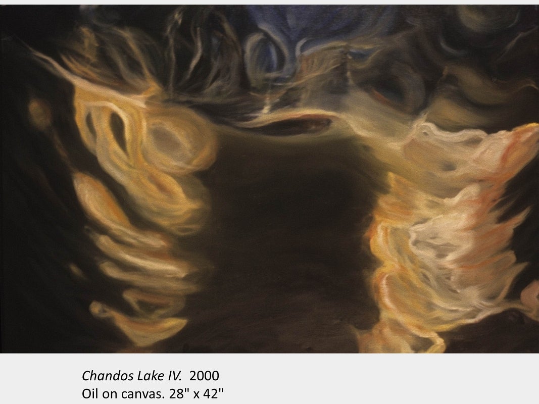 Artwork by Sandra Martin. Chandos Lake IV. 2000. Oil on canvas. 28" x 42"