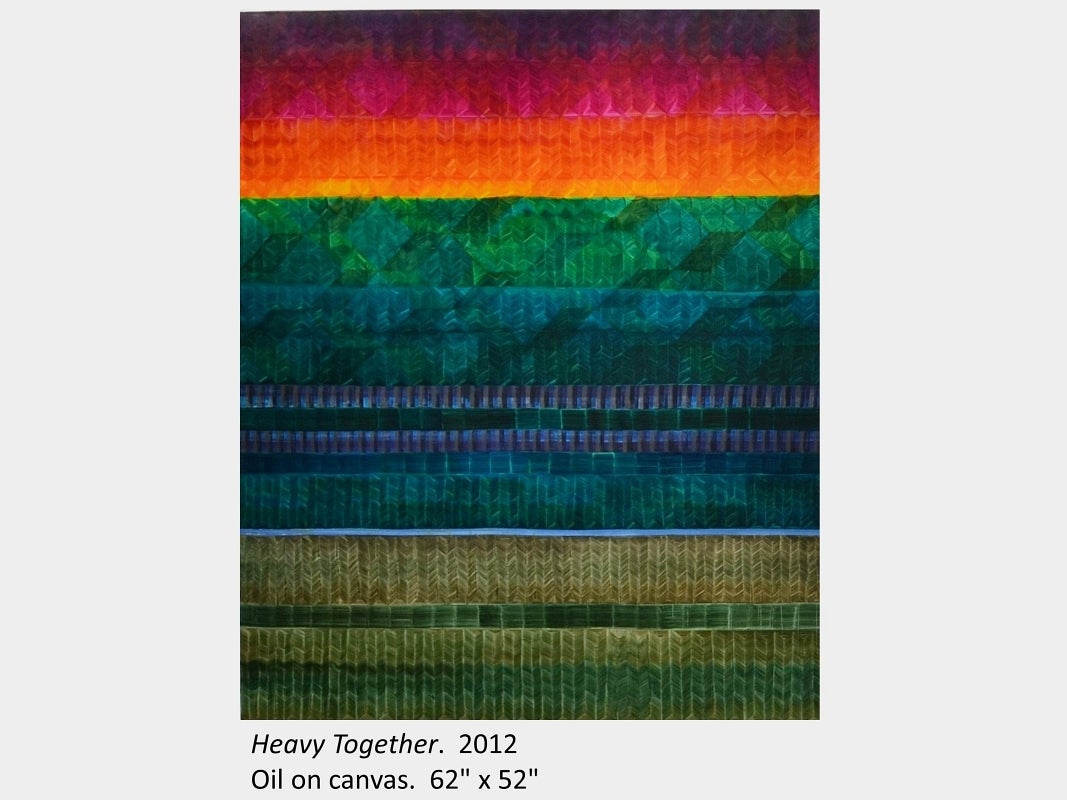 Artwork by Rob Nicholls. Heavy Together. 2012. Oil on canvas. 62" x 52"