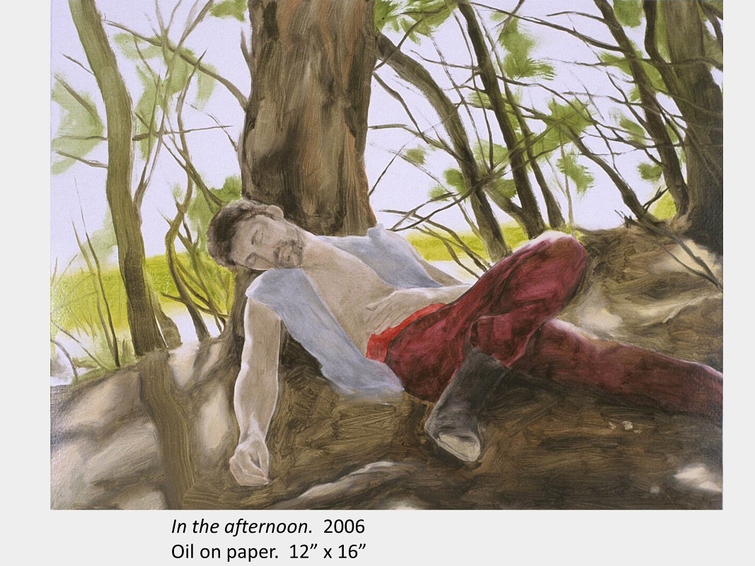 Artwork by Susy Oliveira. In the afternoon. 2006. Oil on paper. 12” x 16”