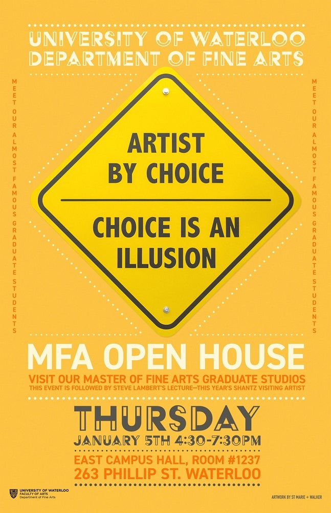MFA open house poster