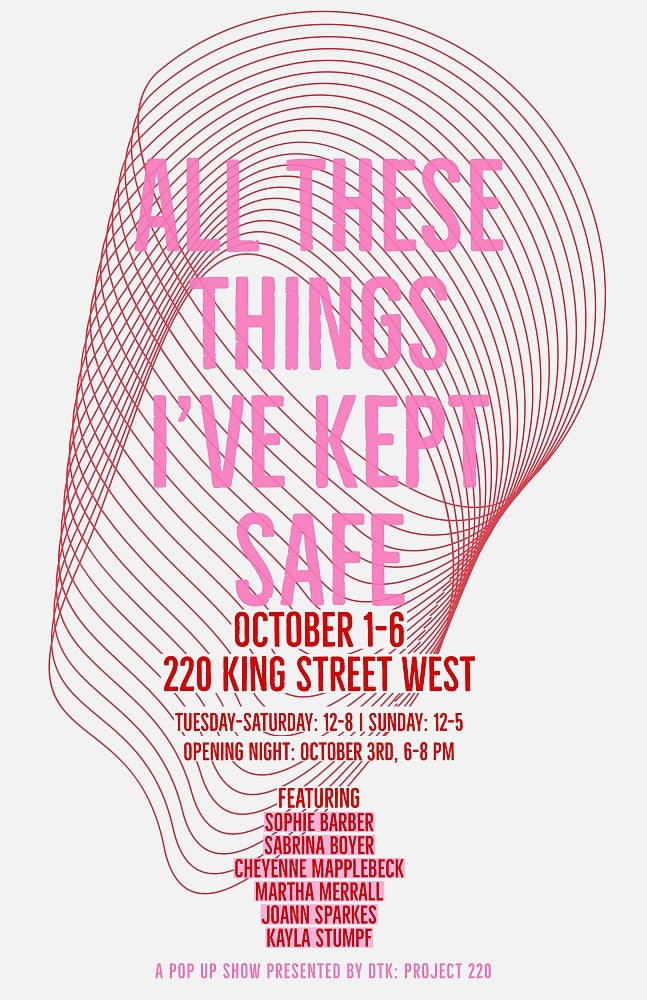 Poster for "All These Things I’ve Kept Safe" exhibition