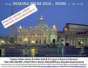 Poster for Rome 2019 trip
