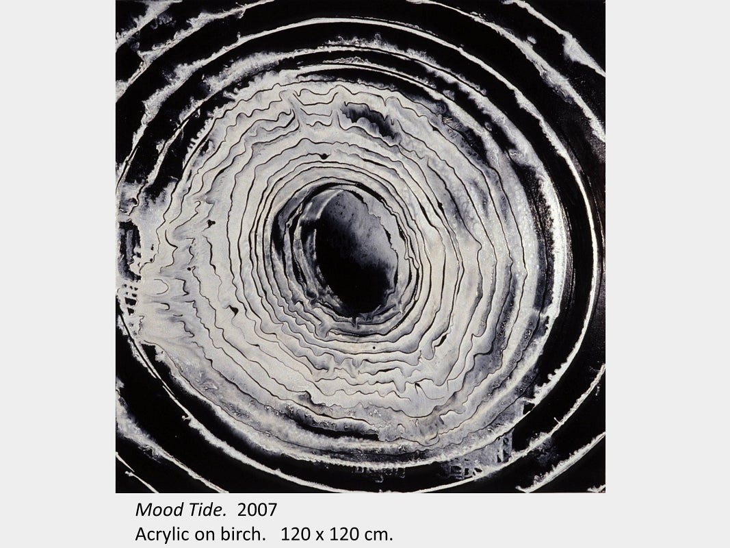Artwork by Richard Rizzo. Mood Tide. 2007. Acrylic on birch. 120 x 120 cm.
