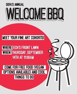SoFA welcome BBQ poster