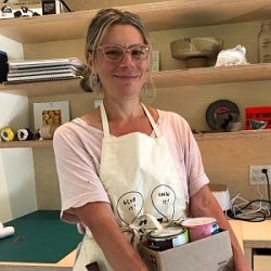 Tara Cooper in the studio