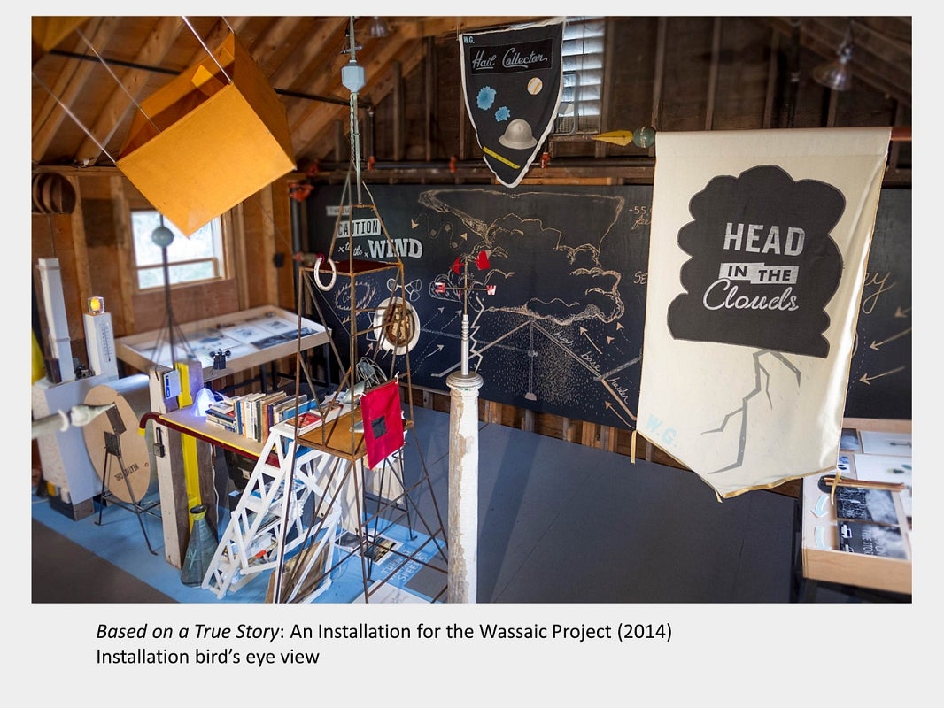 Artwork by Tara Cooper. Based on a True Story: An Installation for the Wassaic Project (2014). Installation bird’s eye view