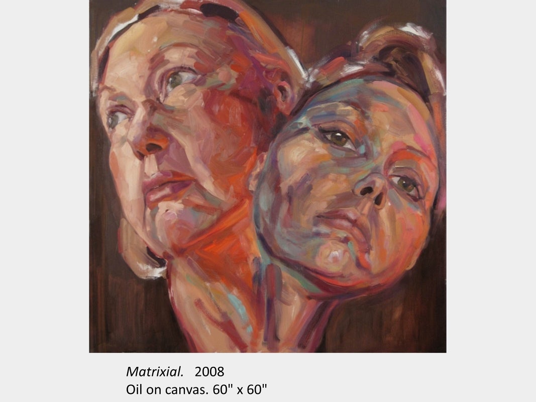 Artwork by Miranda Urbanski. Matrixial. 2008. Oil on canvas. 60" x 60"